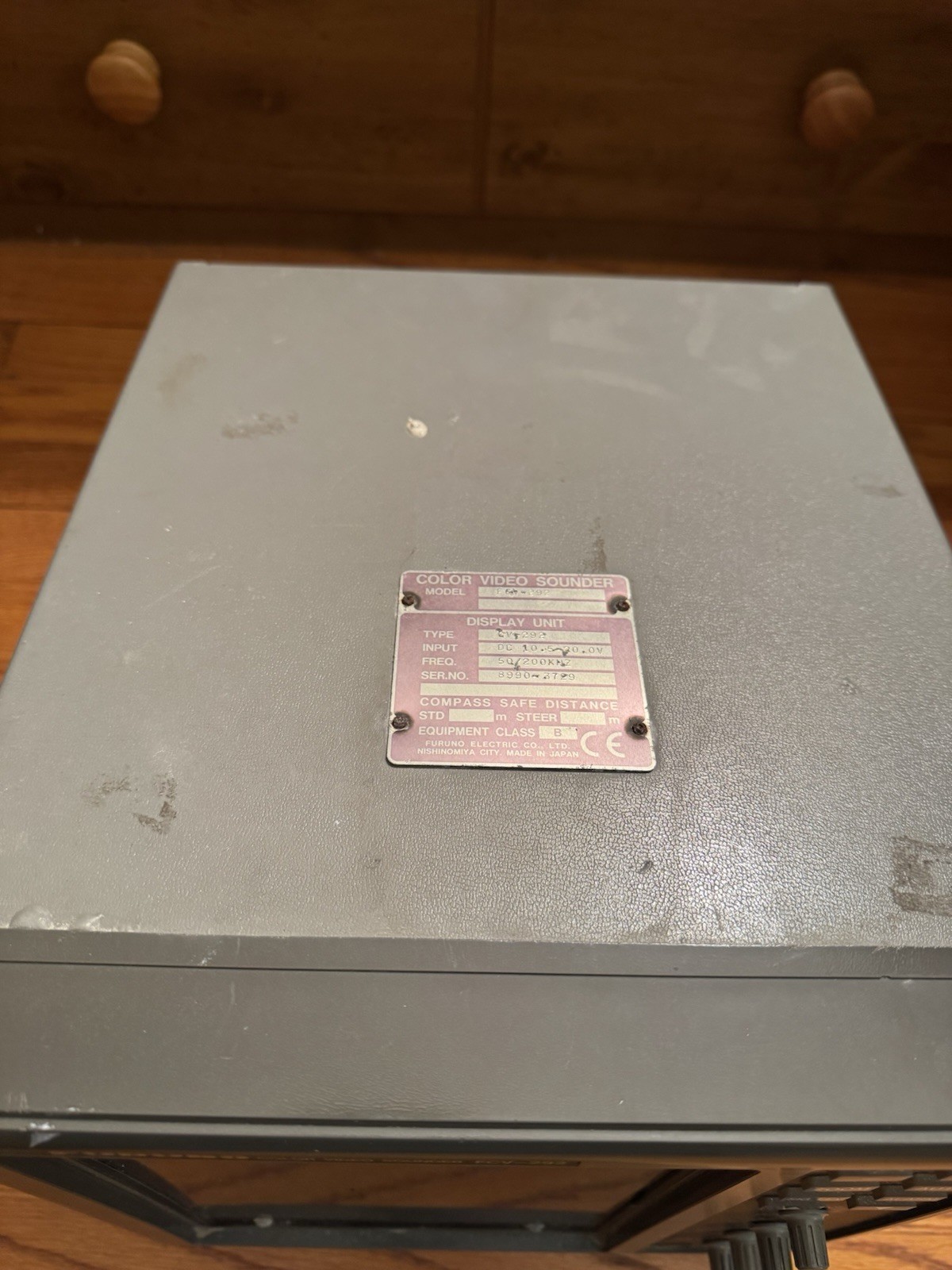 Furuno FCV-292 Color CRT Sounder - 50/200 kHz Untested As Is Estate Find