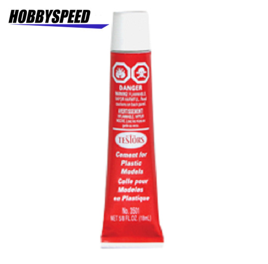 TESTORS 3501 PLASTIC MODEL CEMENT 5/8oz glue model car kit adhesive TES3501 NEW