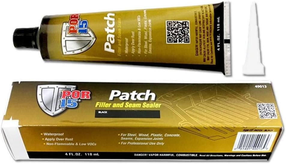 New POR-15 49013 Patch Filler & Seam Sealer Ultimate Filler Adhesive Black 4 Oz