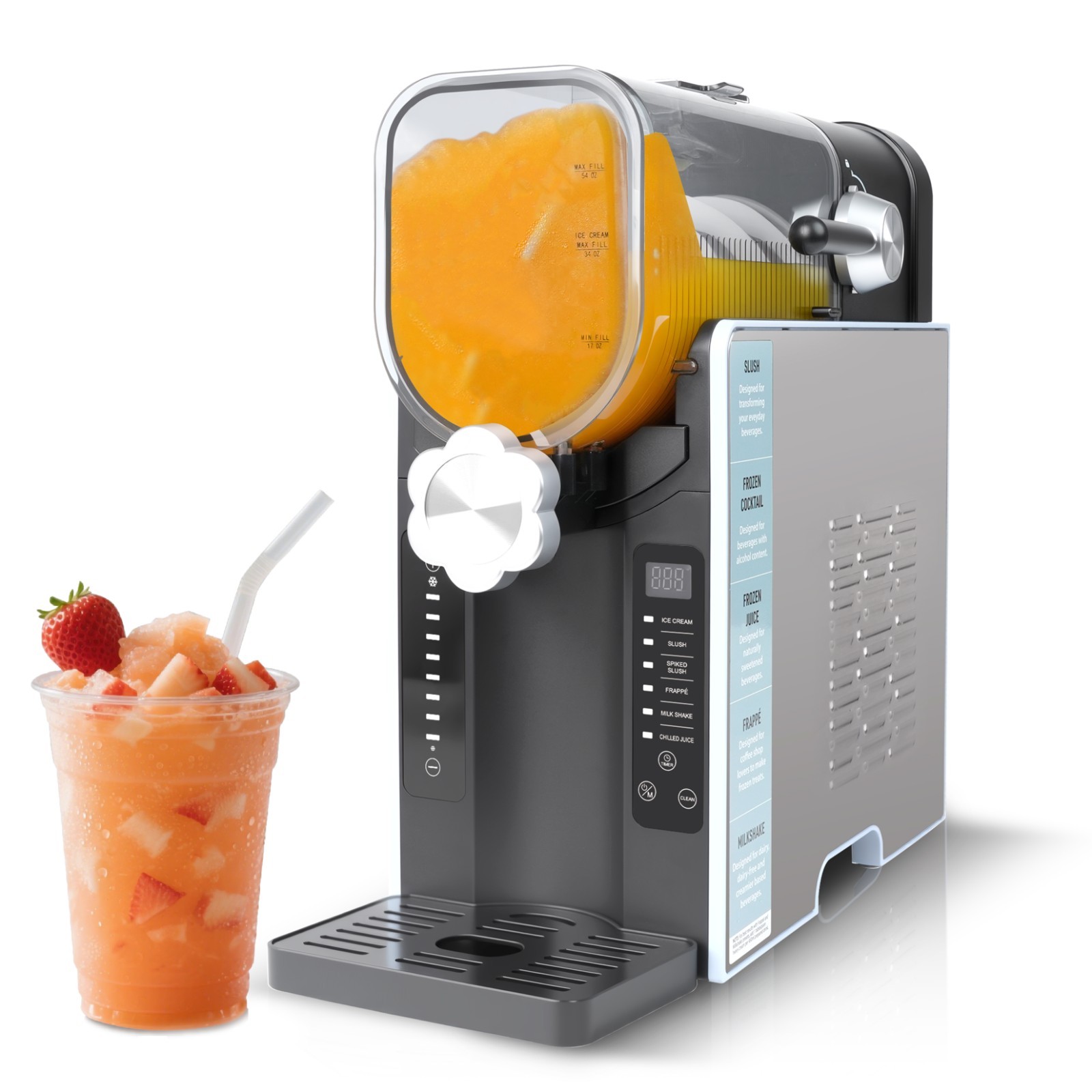 Slushie Machine for Home No Ice Needed, 88 oz Frozen Drink Maker with 6 Preset