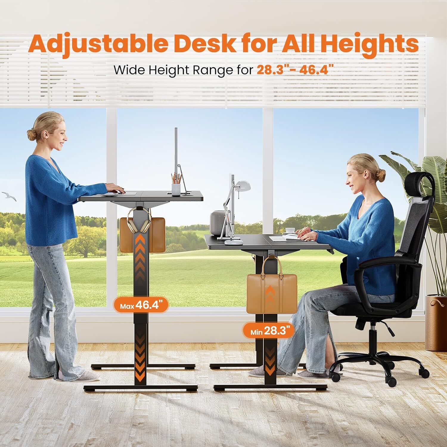 Electric Standing Desk Home Office Height Adjustable Computer Ergonomic Table