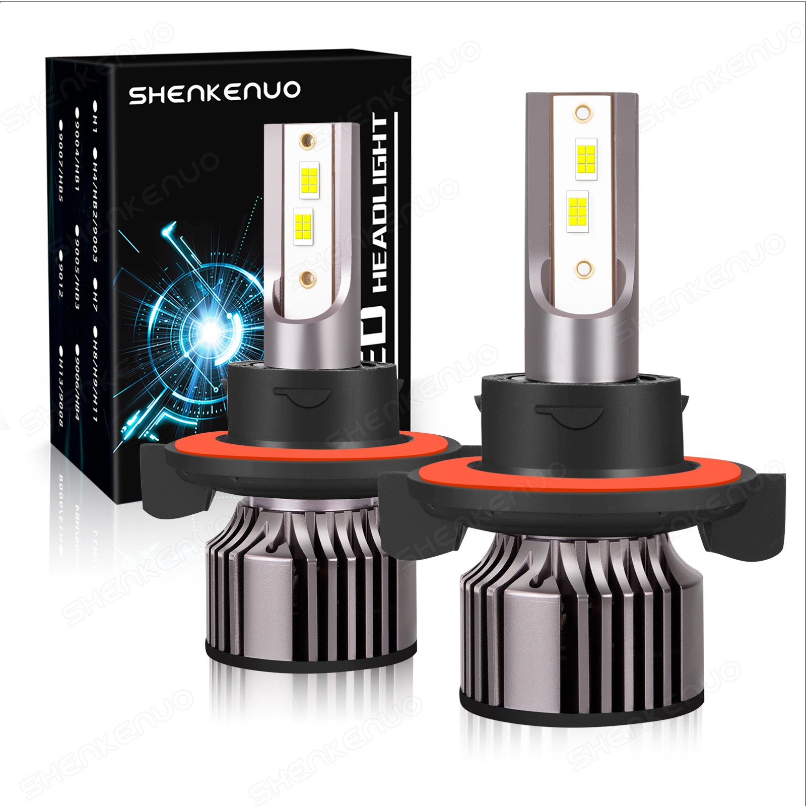 Pair Hi/Low Beam Bright LED LIGHT BULBS For SKI-DOO Gen4 pn 415130081 12v 100W