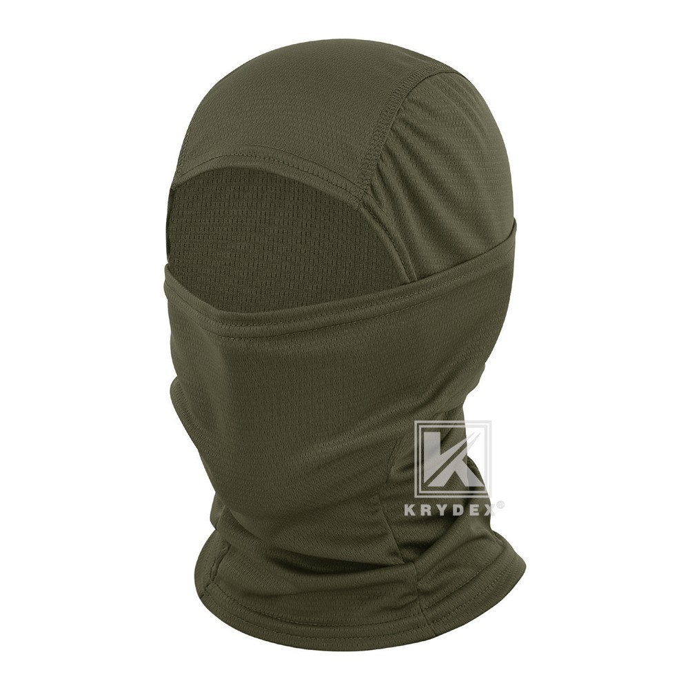 KRYDEX Tactical Face Mask Balaclava Full Head Neck Wrap Quick Dry Ranger Green
