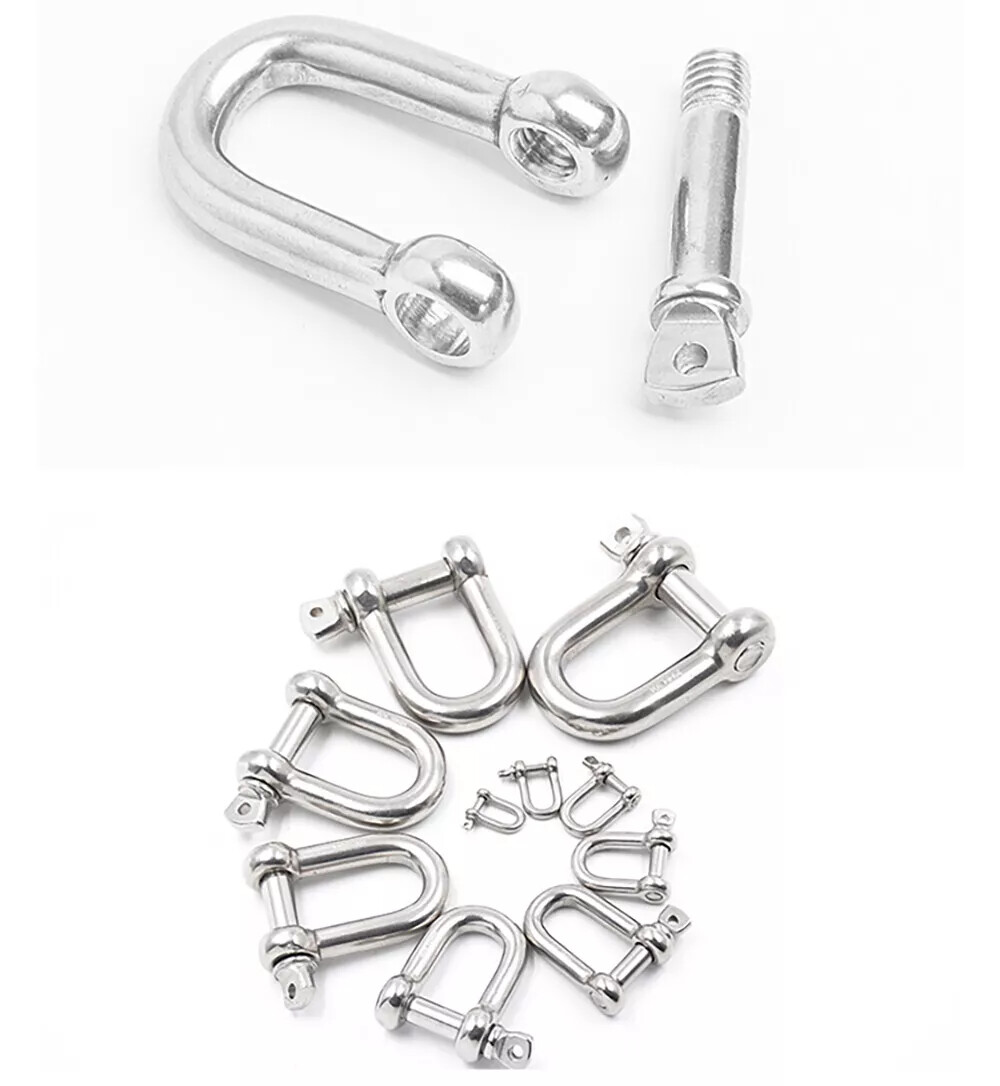 D Shackle Bow Shackle 4mm 5mm 6mm 8mm 10mm 12mm 14mm 16mm A2 Stainless Steel