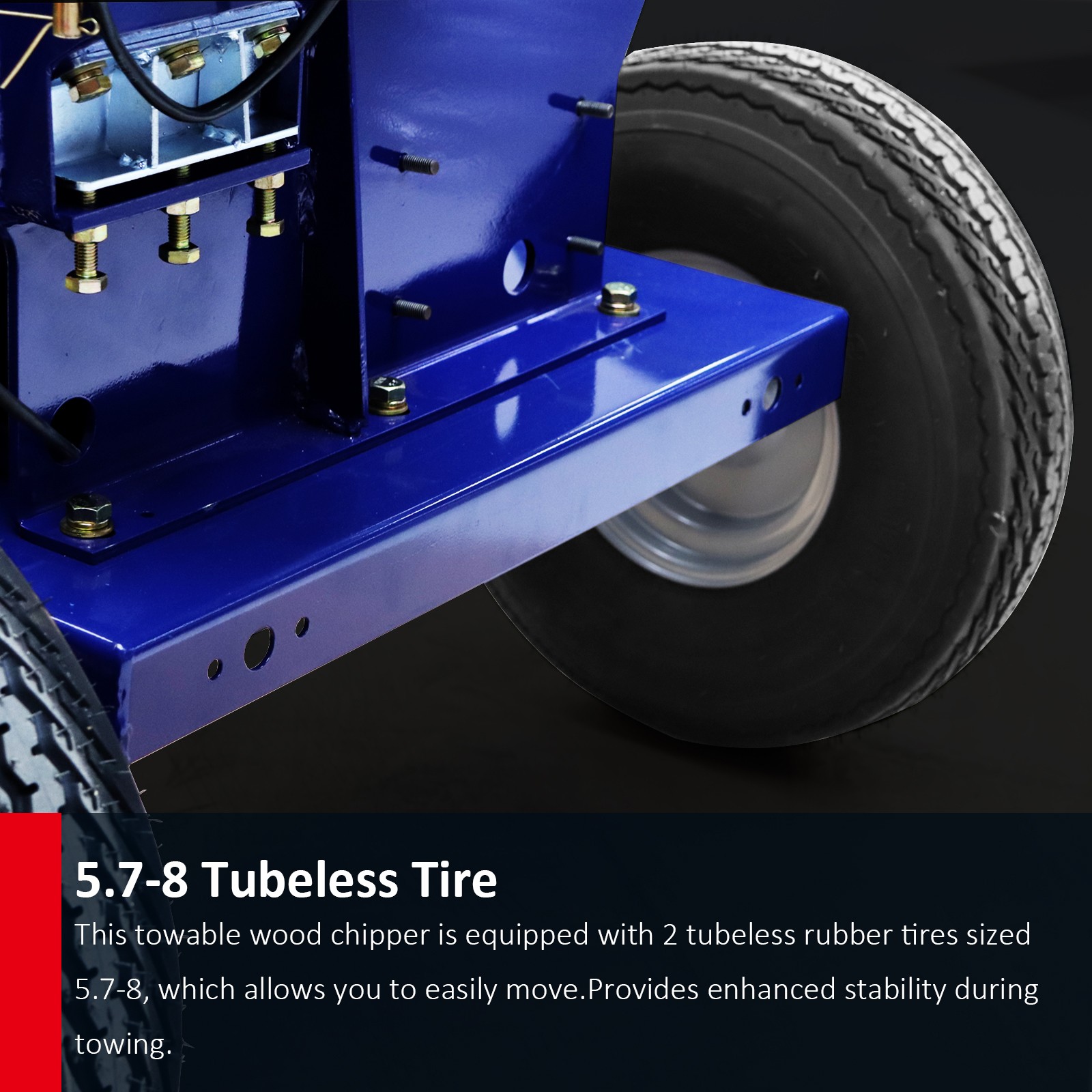 5" 15HP 420cc GAS Powered DISC Wood Chipper Shredder Mulcher EPA Towable 3-Wheel