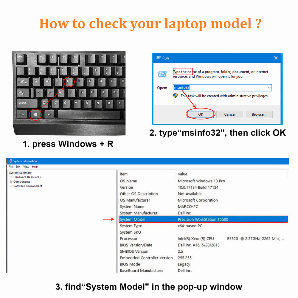 YRDD6 Battery For Dell Inspiron 3493 3582 3583 3584 3593 3793 5480 42Wh 11.4V US