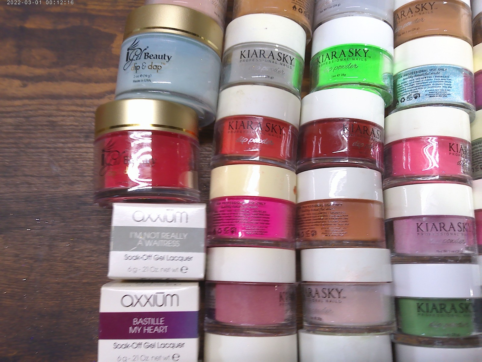 Kiara Sky dip powder HUGE LOT!!HUGE SALE!!70PC-BUY NOW!! $250.00 USED BEST PRICE