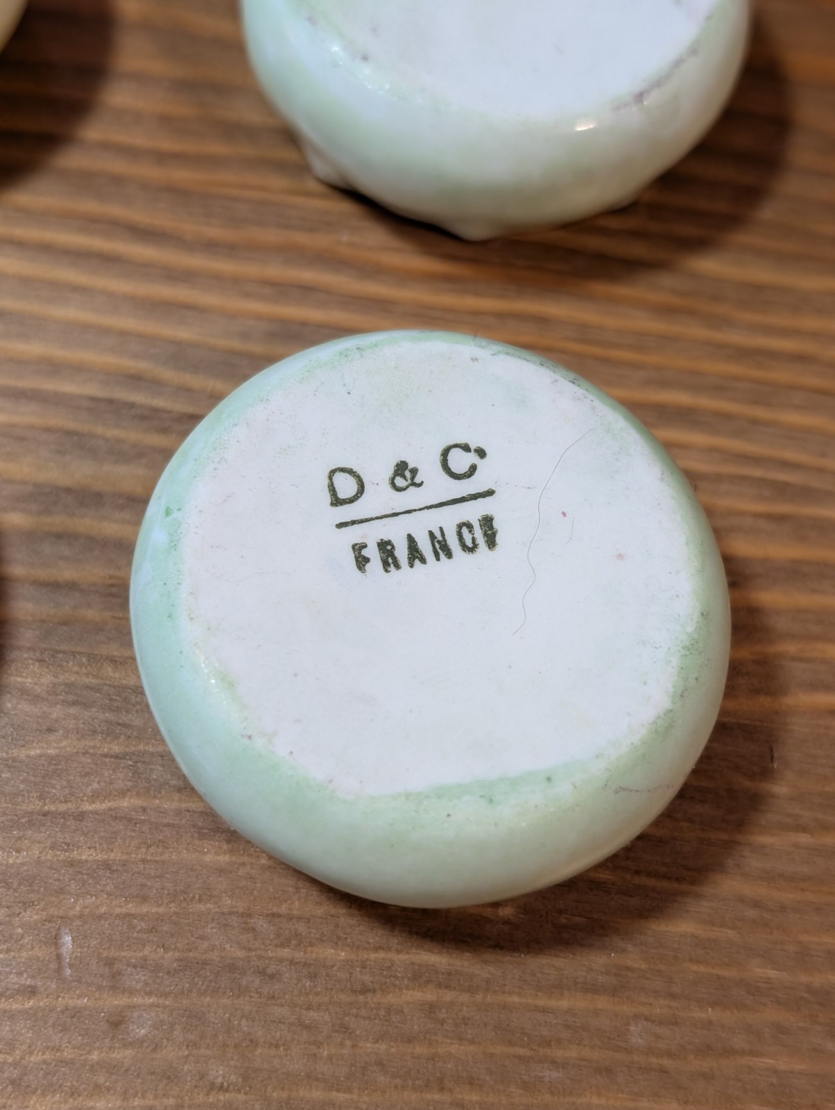 Limoges France Pastel Gold Luster Trim Porcelain Open Salt Cellars, Lot 4