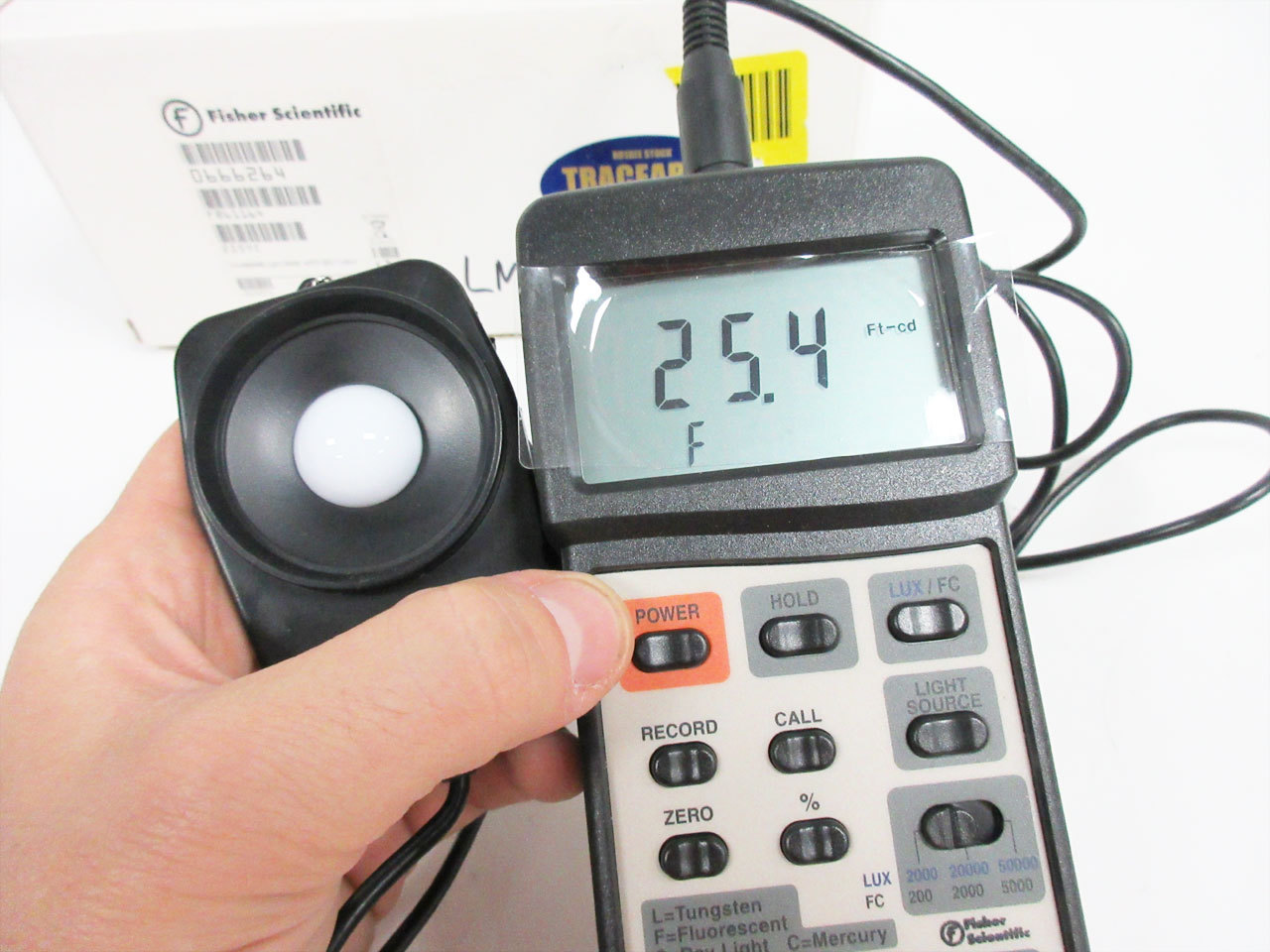 FISHER SCIENTIFIC 0666264 DUAL-DISPLAY LIGHT METER