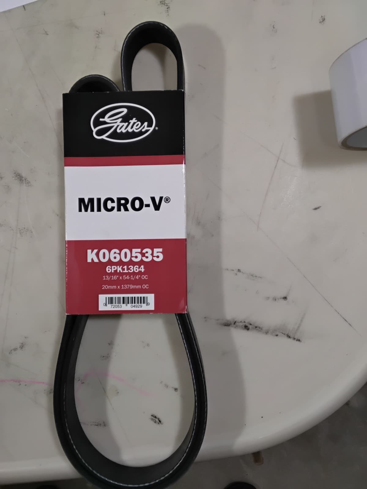 Gates K060535 Micro-V Serpentine Drive Belt