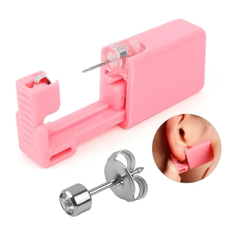 2pcs Disposable Ear Piercing Tool Set – Safe & Painless Piercing Kit with Studs