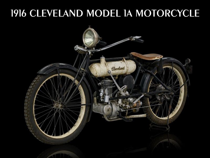 1916 Cleveland Motorcycle, Model 1A New Metal Sign: 12 x 16 - Ships Free