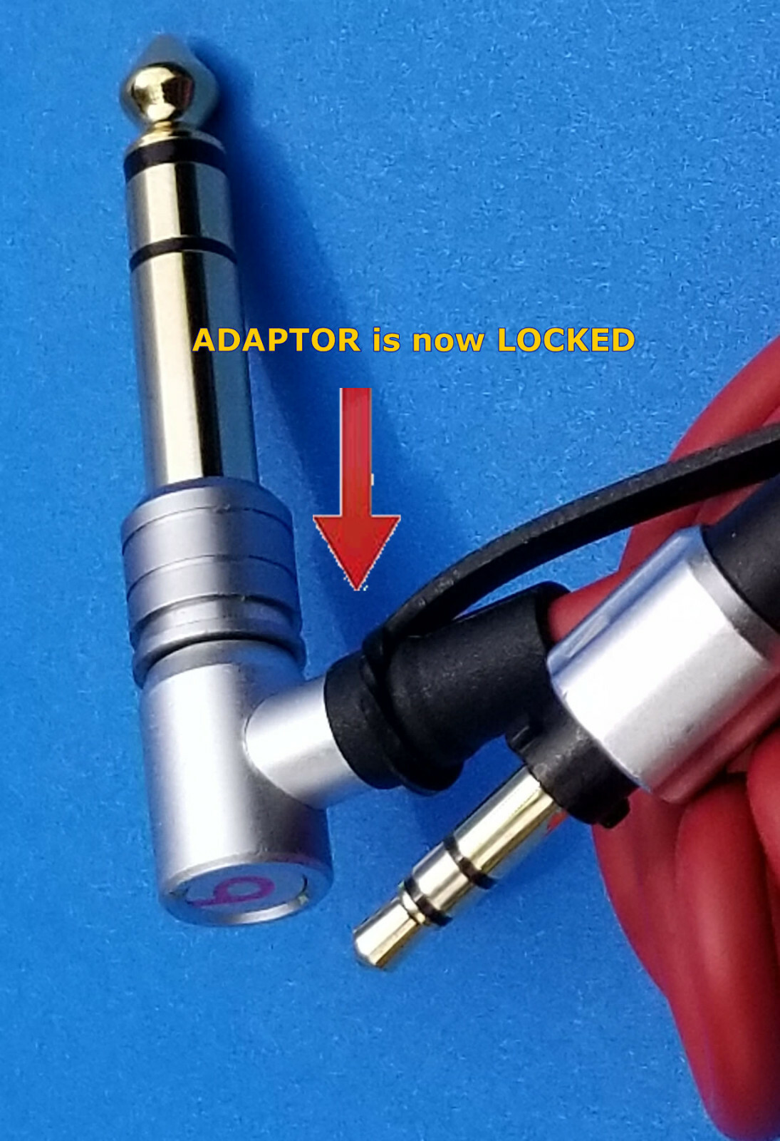 Coiled Audio Cable for Beats PRO DETOX. Cable with 3.5 & 6.5 mm Male Connector