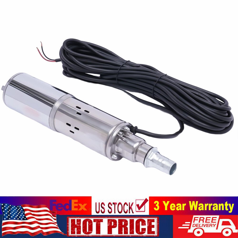 12V Solar Water Pump Farm Ranch Submersible Irrigation Bore Deep Well Screw Pump