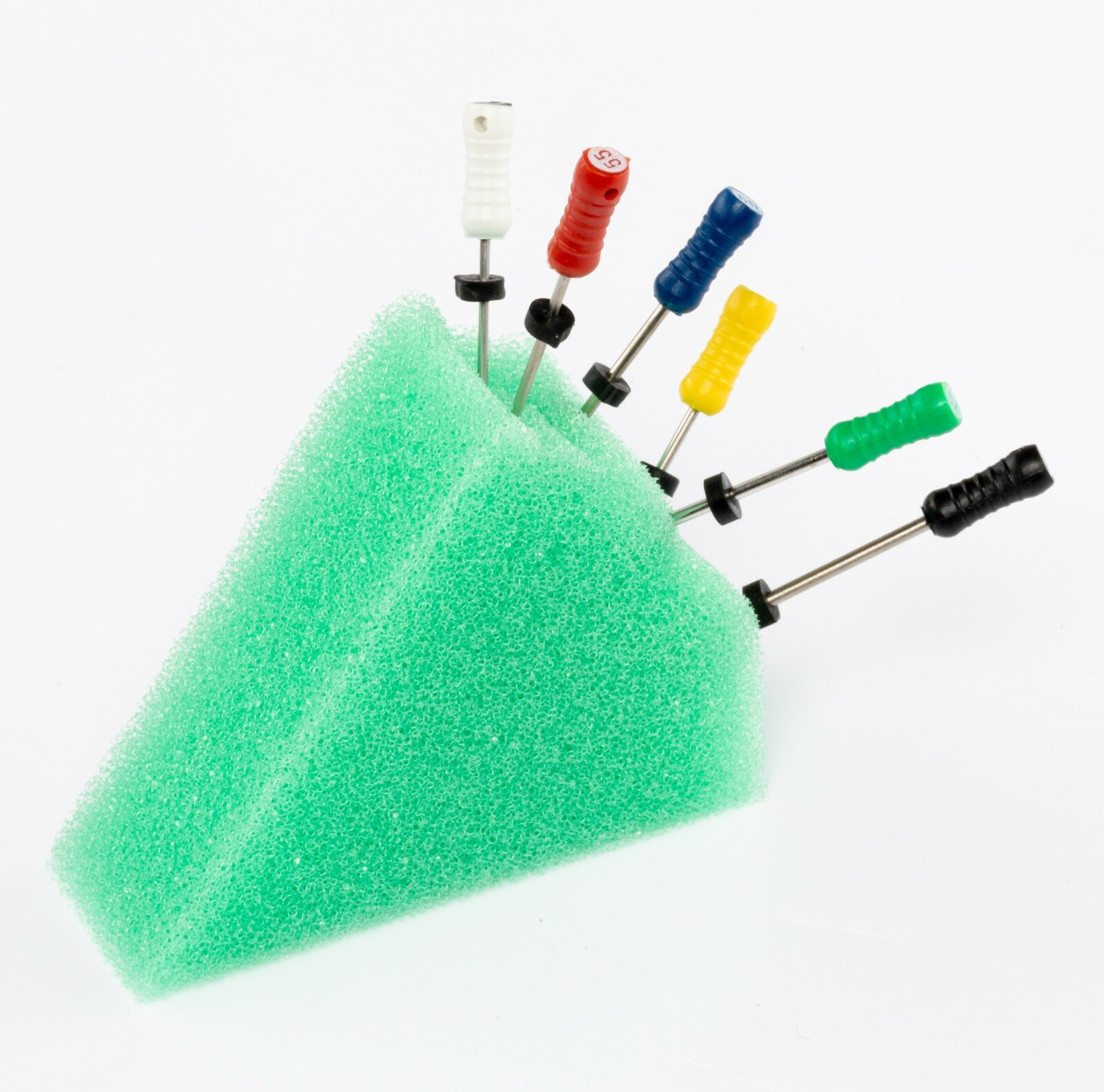 50 Endo Sponge Foam Green Dental Triangle Cushions Refills Inserts Files