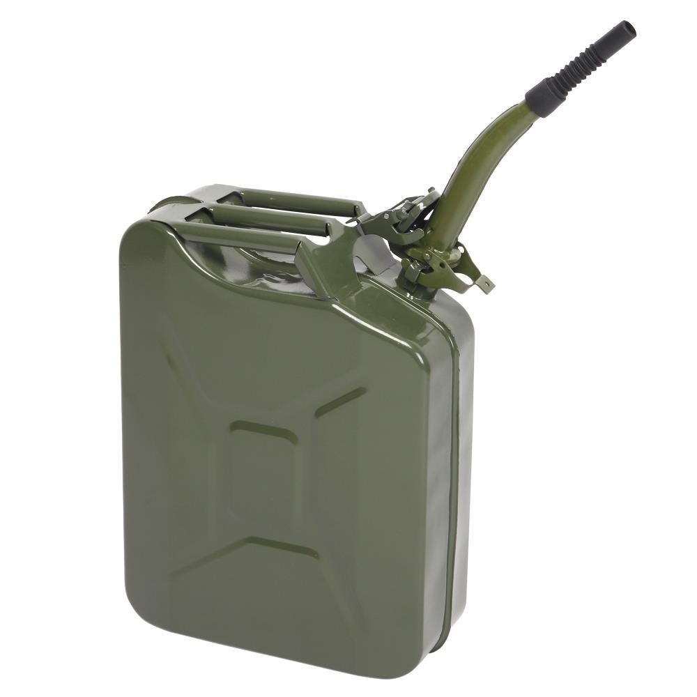 Fuel Can 5 Gal 20L Steel Gasoline Gas Fuel Tank Military Emergency Fuel Can