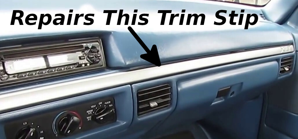 92-96 Dash Trim Strip Repair Kit Ford F150 F250 F350 Bronco -Fixes Broken Posts