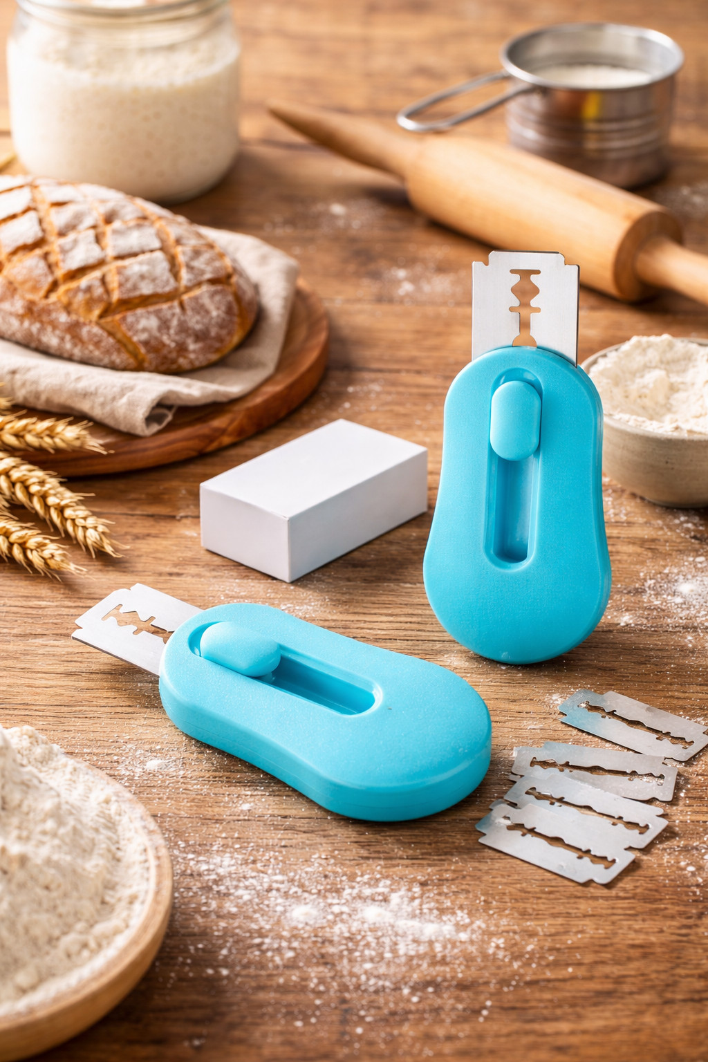 Magnetic Bread Lame 2 Pack Dough Scoring Tool with Blades for Sourdough Bread