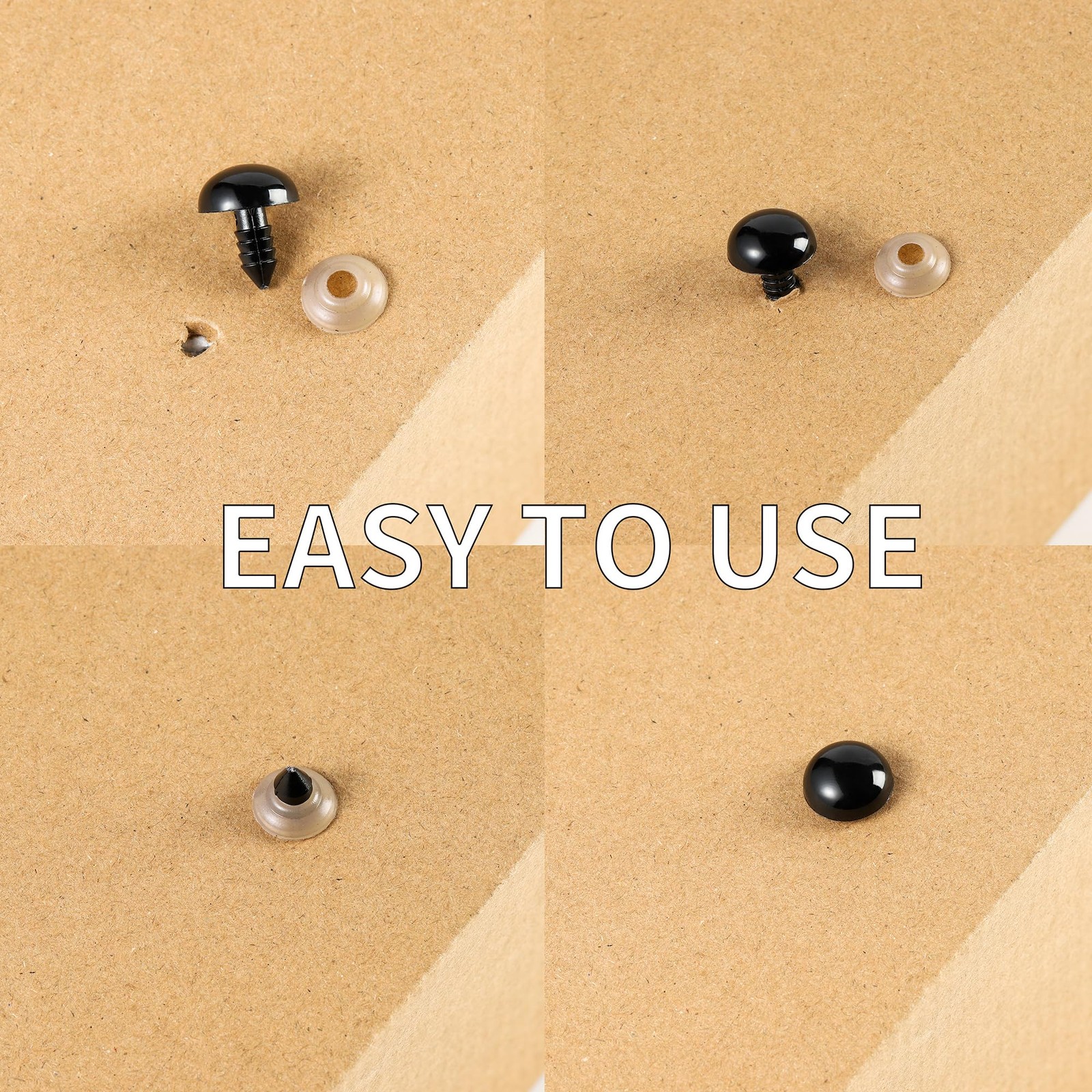 6-18 mm, 8 Sizes Safety Eyes for Crocheting, Crochet Eyes for amigurumi, Stuf...