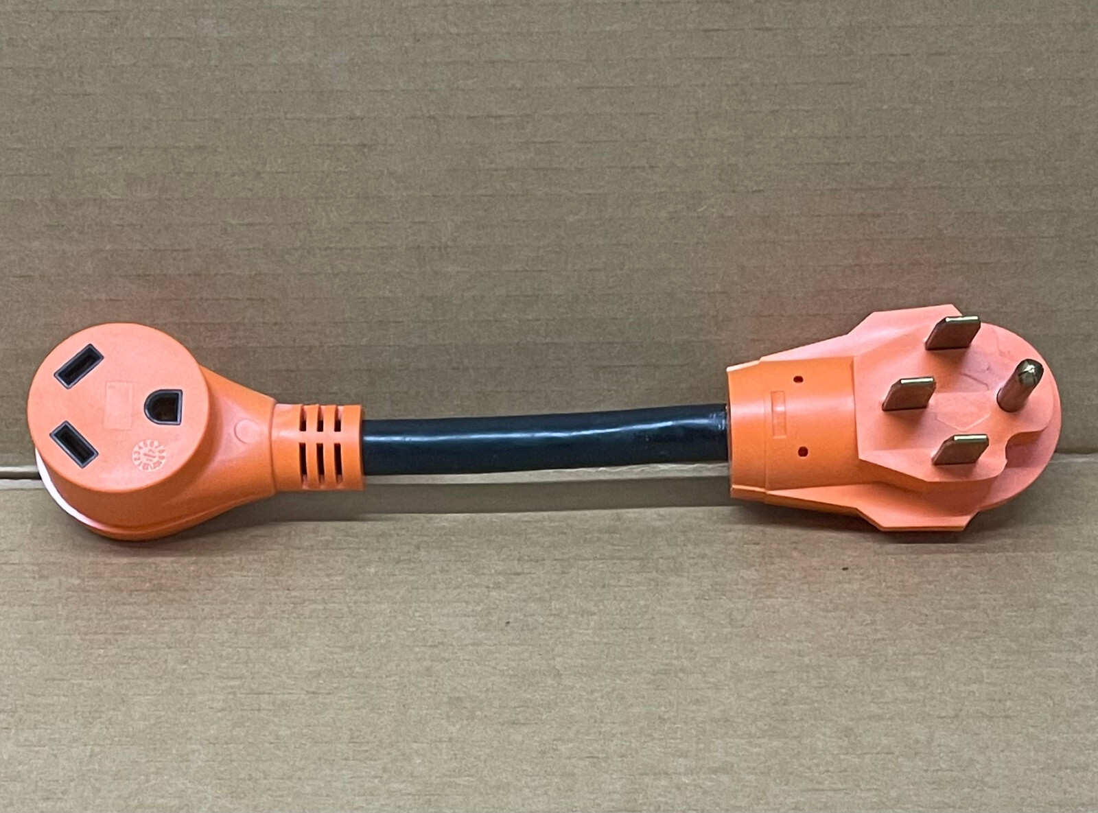 50 Amp to 30 Amp RV Adapter Cord 12 Inch 14-50P Male to TT-30R Female Dogbone