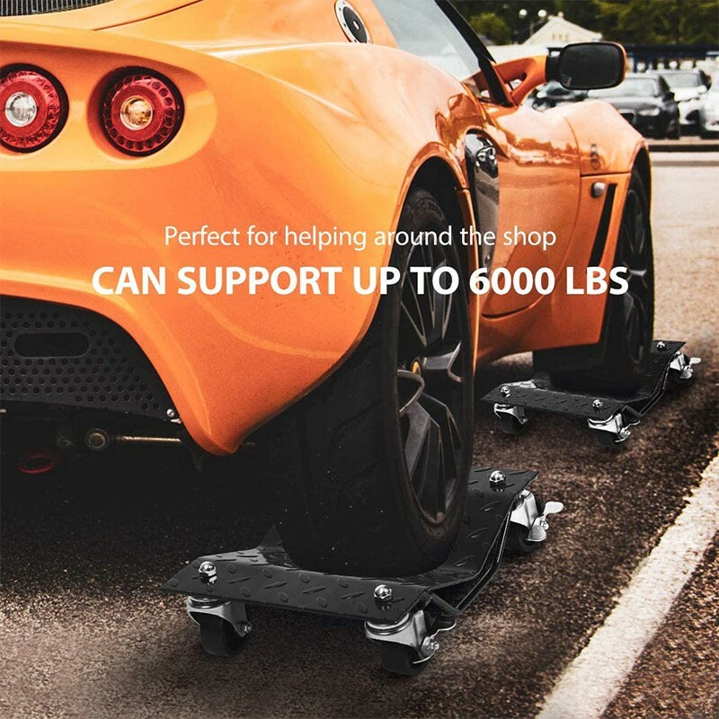 2/4pcs Car Dolly Wheel Heavy Duty Skate Auto Repair Dolly Slide 6000lbs Load