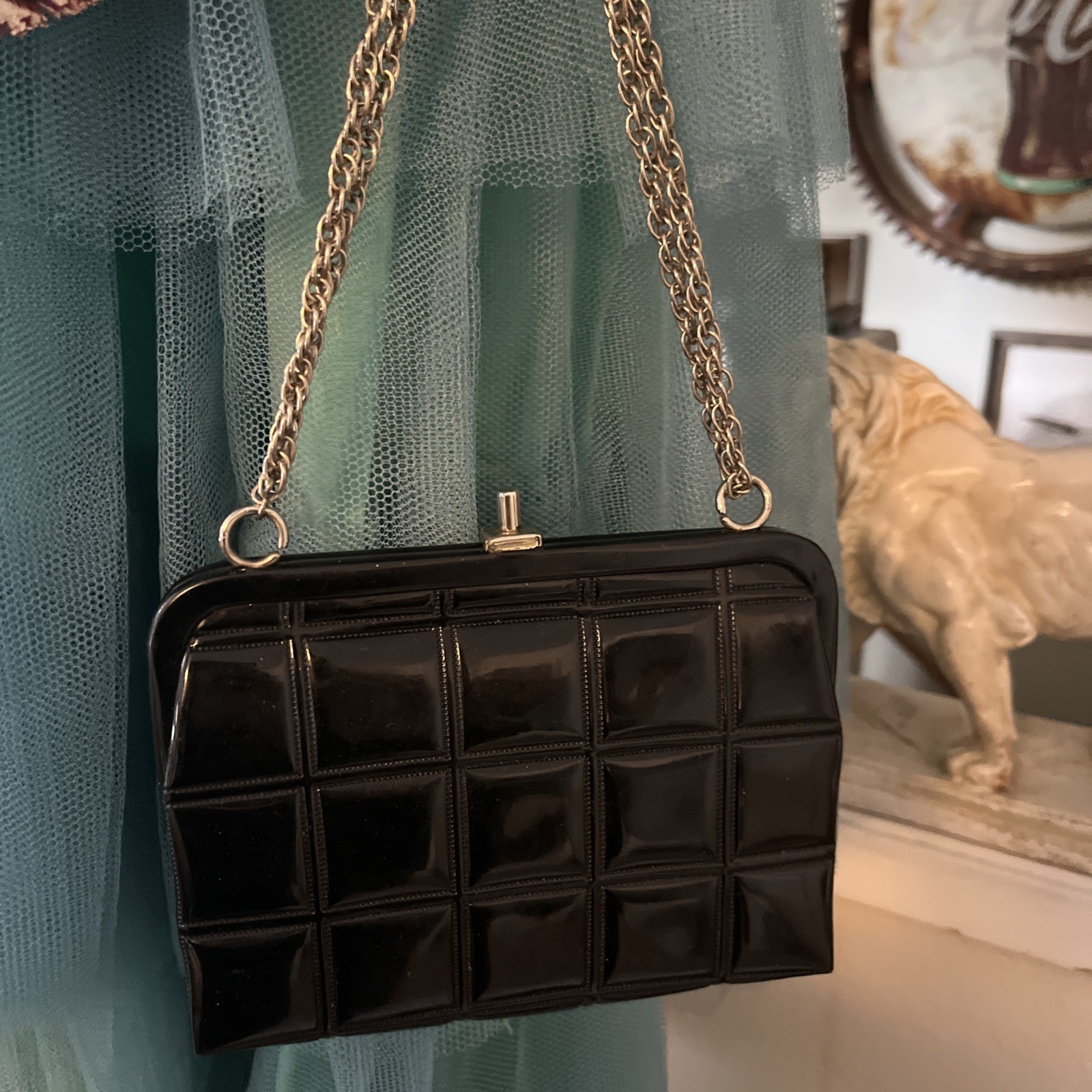 Fabulous Deco Antique Vintage Bagline of California clutch purse chocobar look