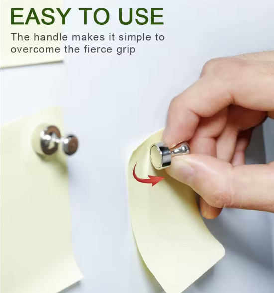 10pcs Neodymium Magnetic Pins: Super Strong Cone Magnets for Board & Fridge