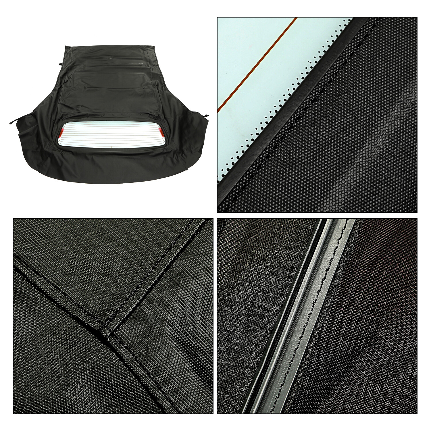 For 2005-2014 Ford Mustang Soft Convertible Top & Heated Glass Window Sailcloth
