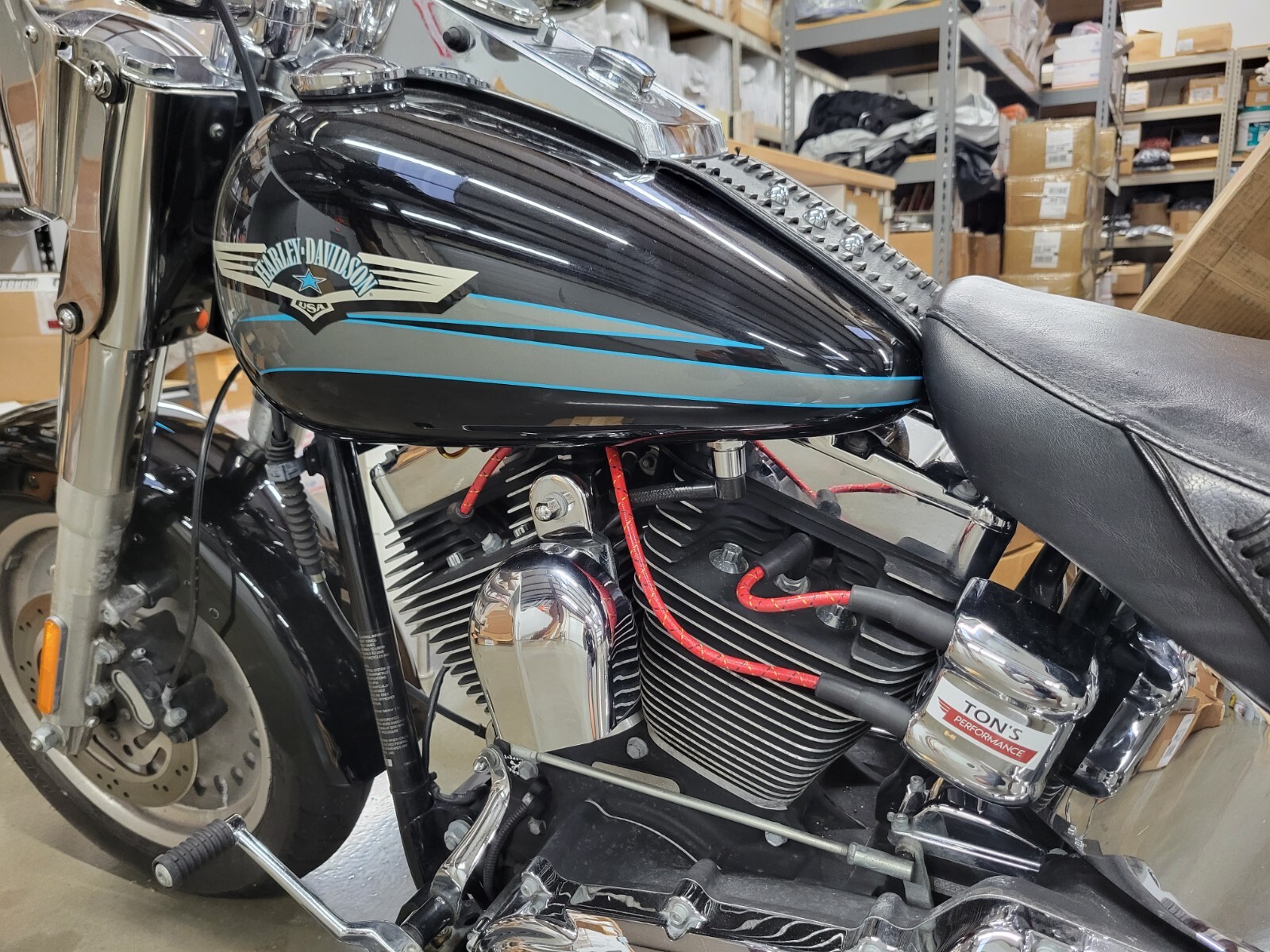 Harley Davidson Big Twin 91-98 FXD Dyna Softail Spark Plug Wires Red BkYl Copper