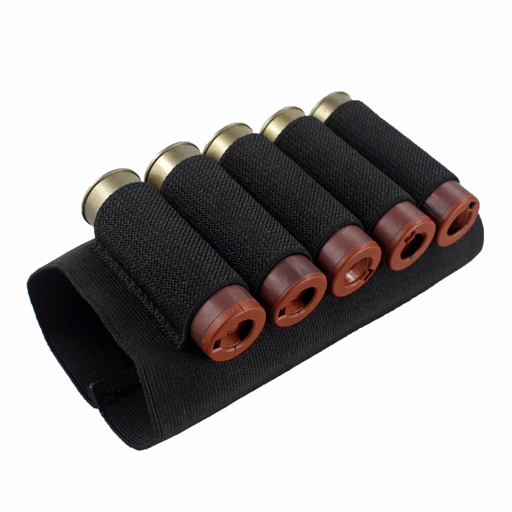 5 Rounds Shotgun Buttstock Shell Holder Ammo Tactical Holster for 12 or 20 Gauge