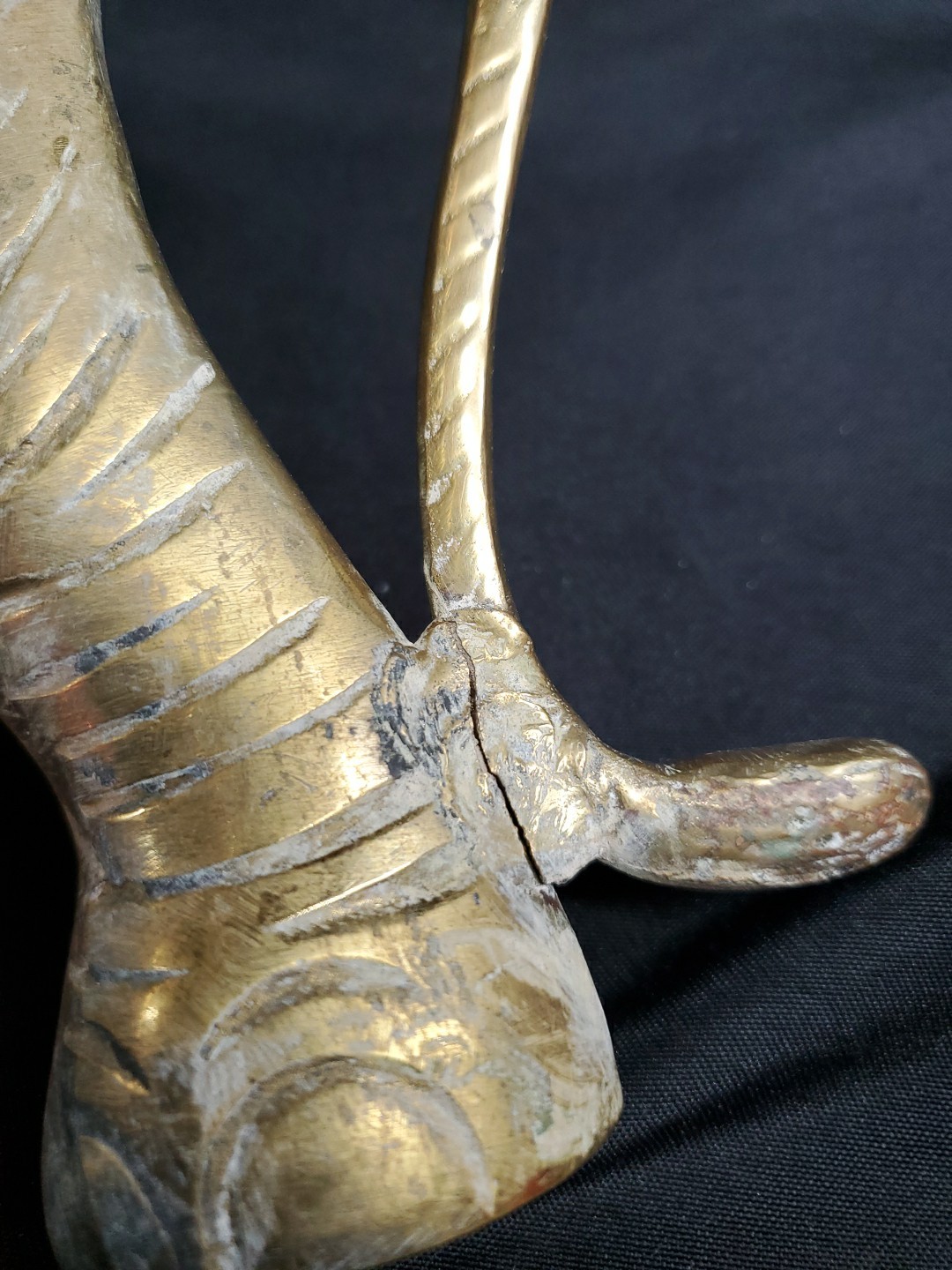 MCM Mid Century Brass Huge Elephant Statue Figurine 21' Over 9 Pounds XL Size *