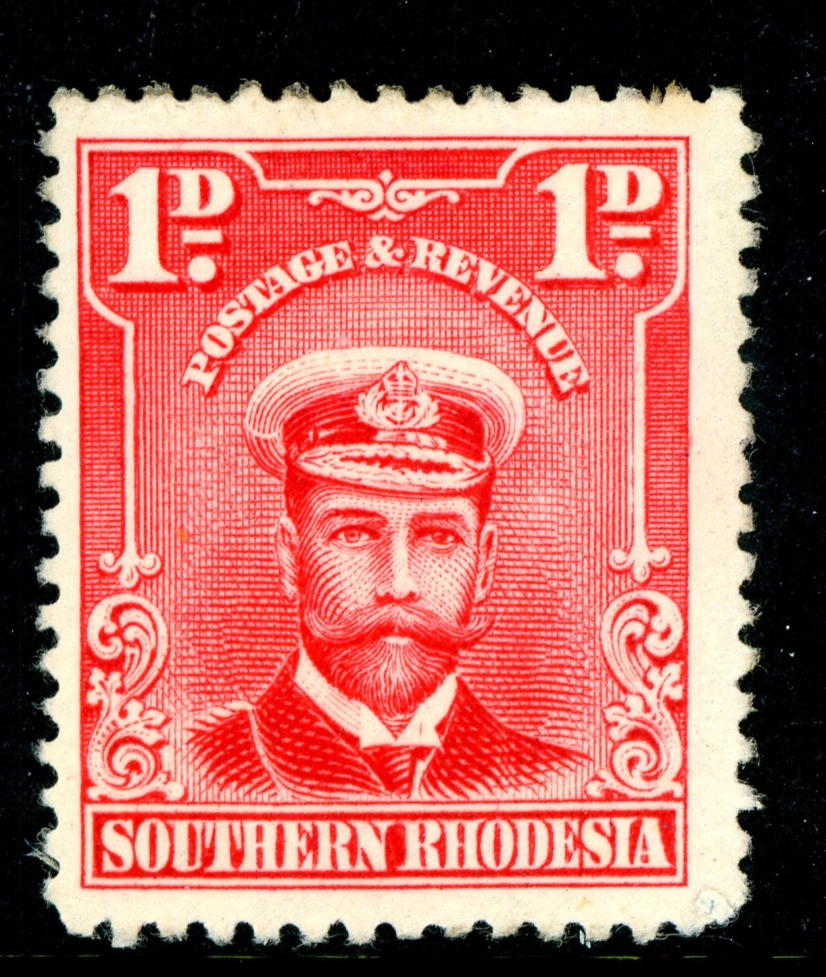 Southern Rhodesia 1924 British KGV 1p Bright Rose Admiral SG#2 Mint S773