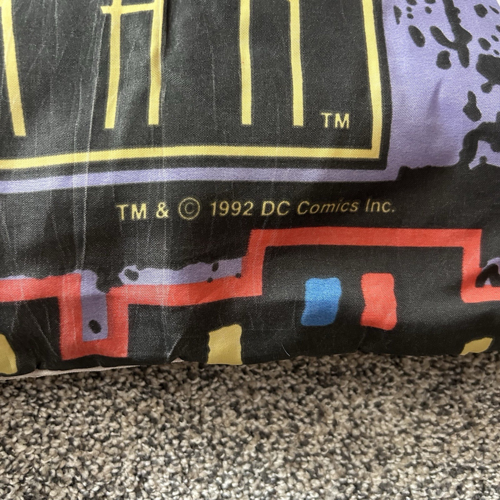 Vintage Batman Sleeping Bag DC Comics 1992 Youth Size Blanket 55x27