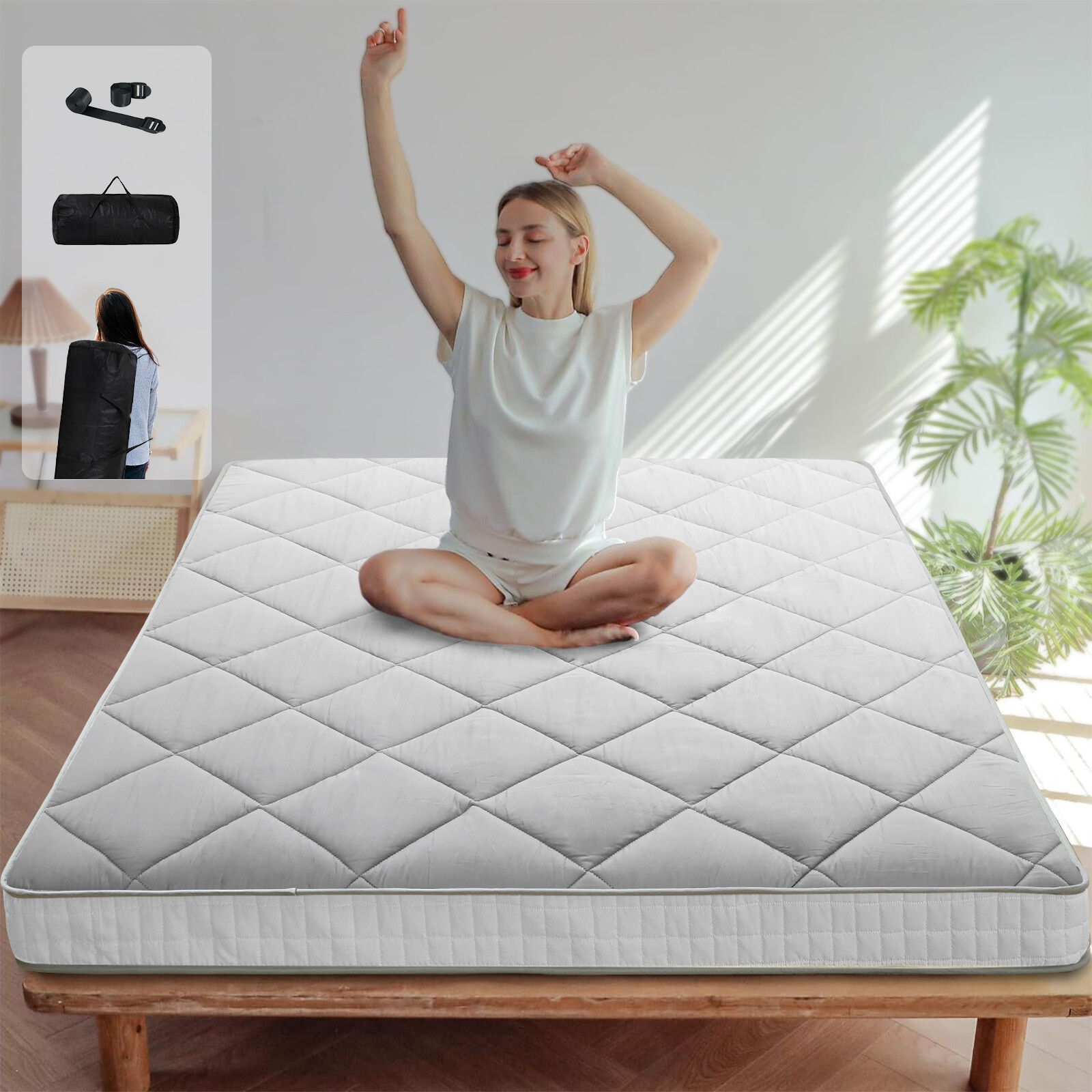NAIZEA Japanese Floor Mattress Mattress Topper for Back Pain Camp Mattress Mat