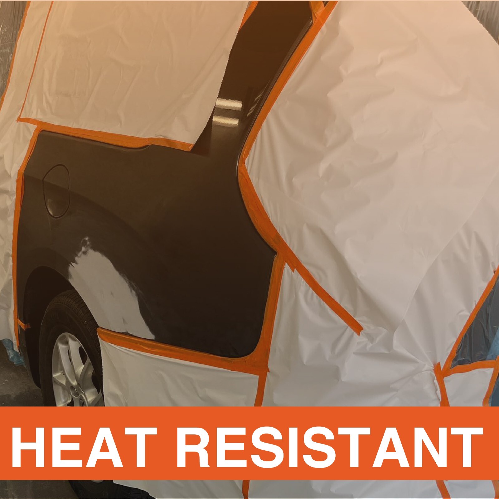 LAUCO Orange Automotive Refinishing Masking Tape, Moisture UV and Heat Resistant