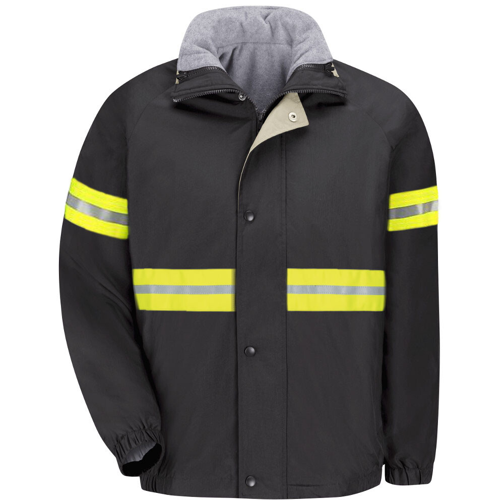 Red Kap Hi Vis Enhanced Visibility Reflective Work Jacket & Vest Combo Zip IN