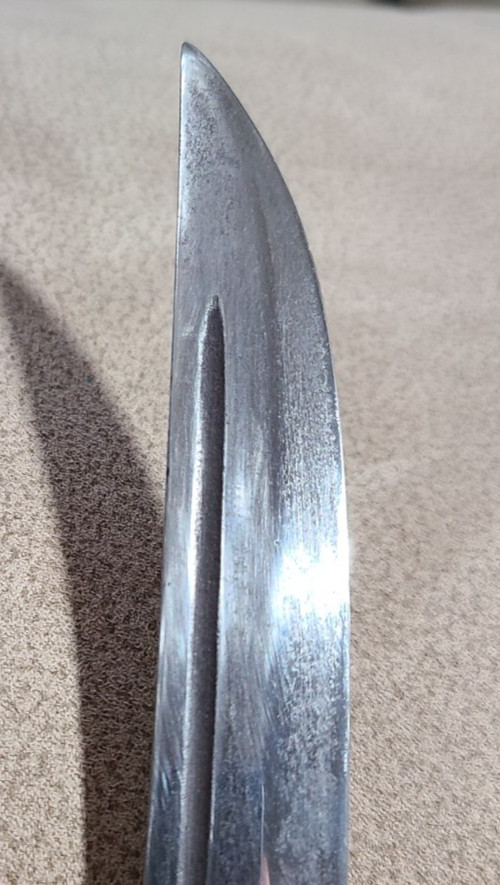 Mohawk Hammer Forged Stag Handle Fixed Blade Knife Germany Elk Embossed Sheath