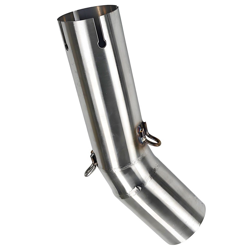 For Yamaha YZF R1 2009 -2014 Exhaust System Dual Exit Mid Pipe Black Mufflers