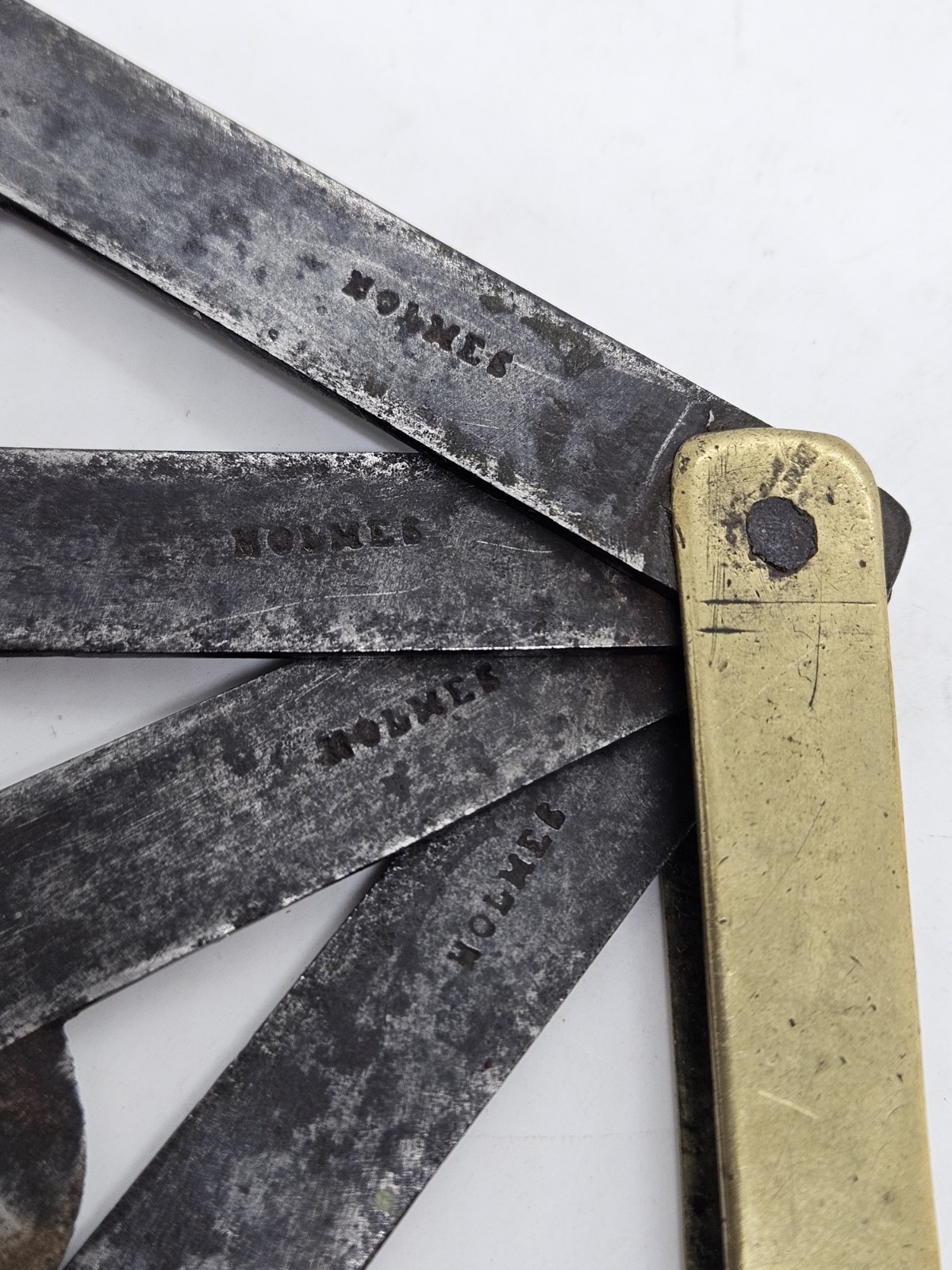 Antique 1800's Holmes Victorian Brass 4 Blade Bloodletting Quack Medical Fleam