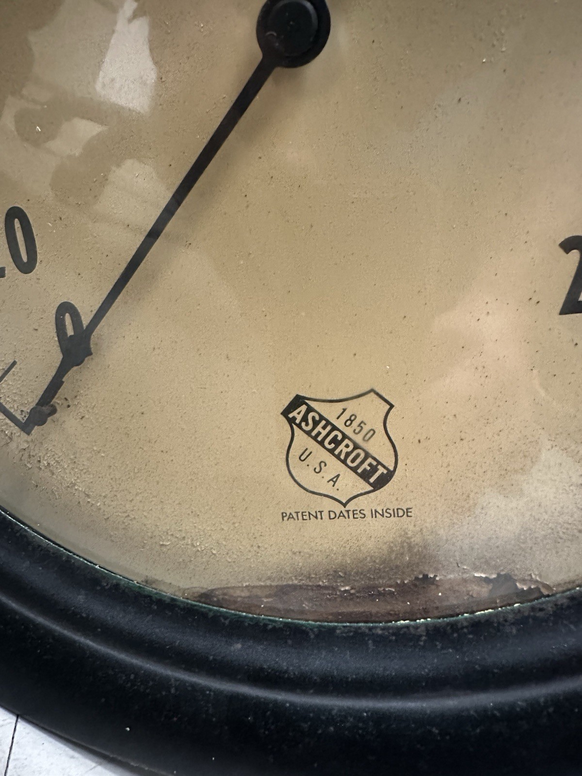 Ashcroft 14” Large Air Pressure Guage 0-200 Antique Works Well