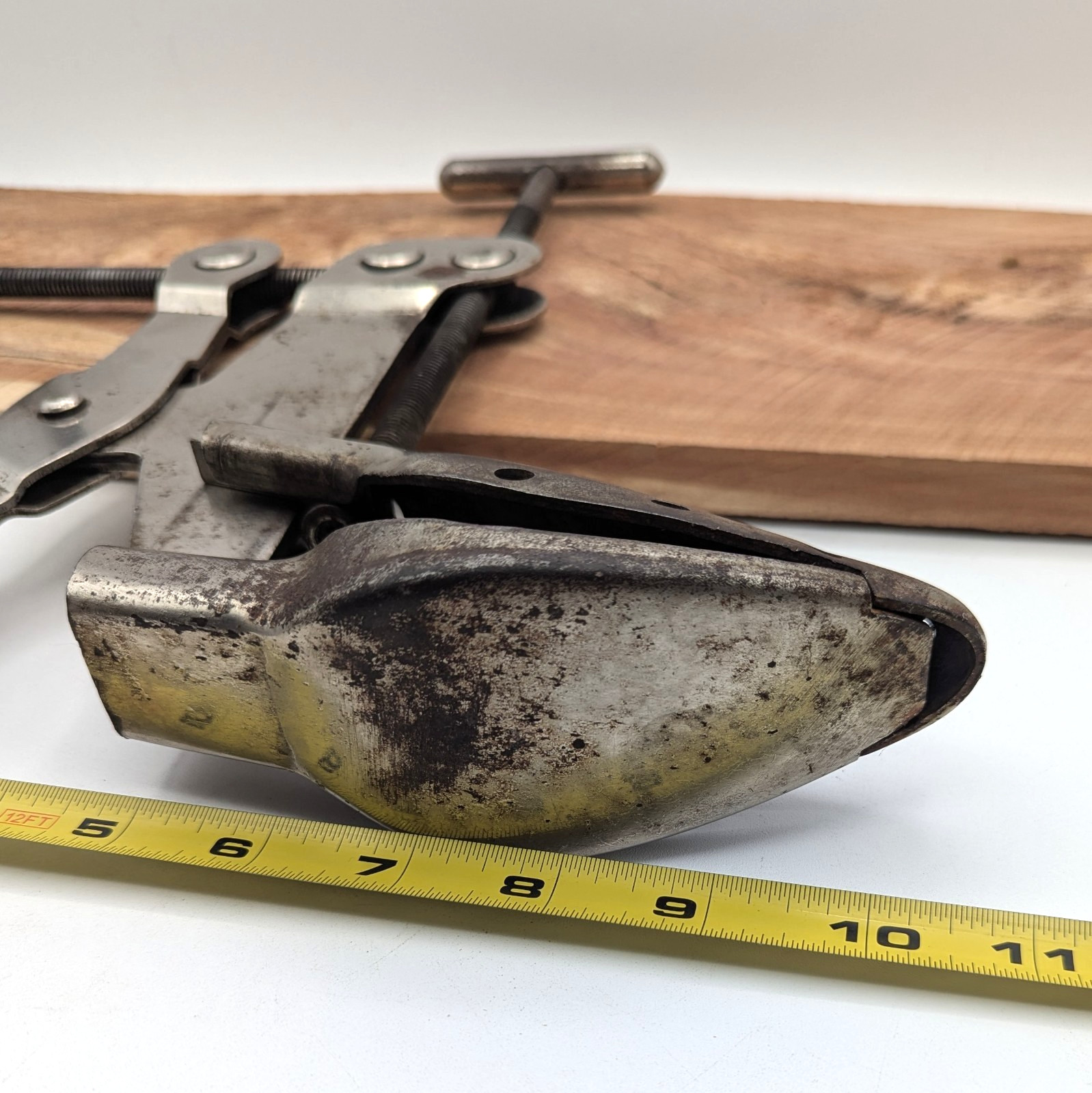 Vintage 1929 Nu-Way Steel Industrial Steampunk Shoe Stretcher Factory Sizer