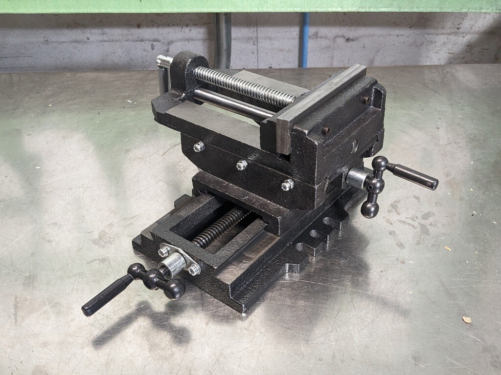 Horizontal Cross Slide Drill Press Vise 6" Jaw Width 6" Opening Capacity