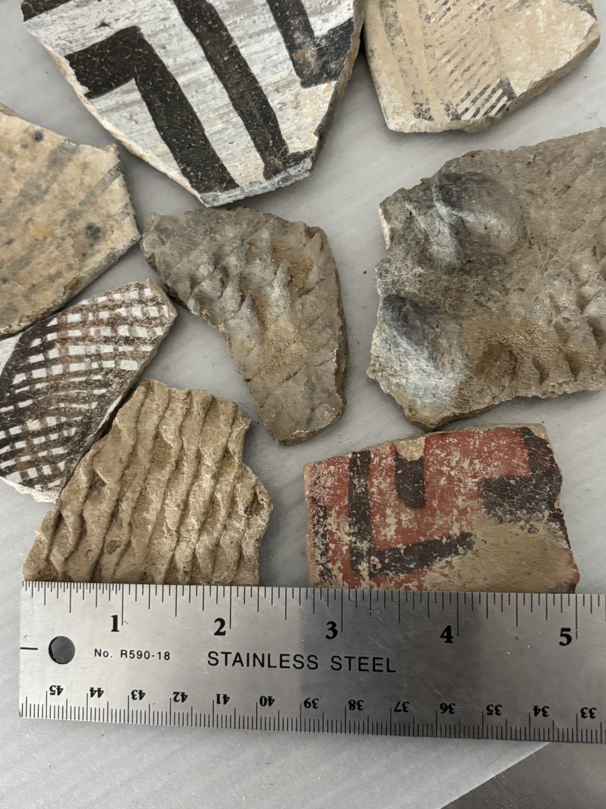 12 Ancient Anasazi Native American Pottery Shards 2” - 4” Arizona L6-D FREE SHIP