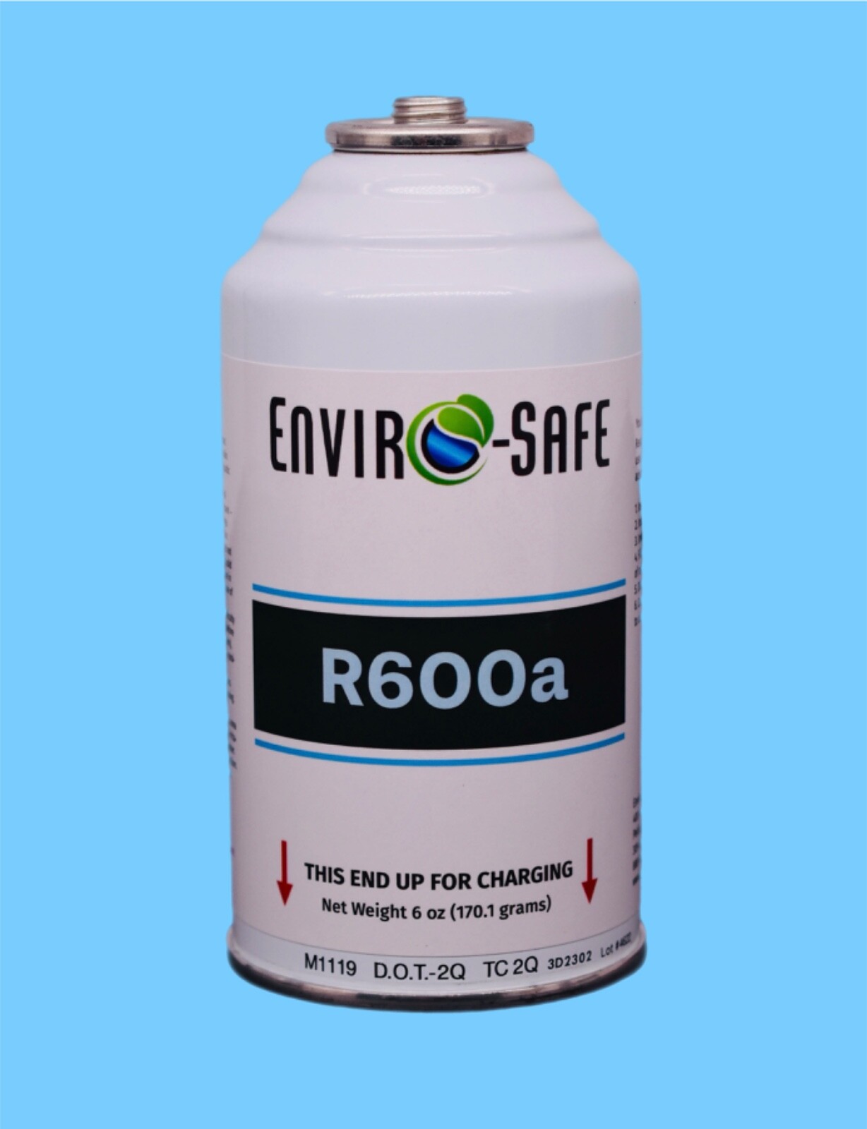 Enviro-Safe R600a Refrigerant | 10 Cans w/ Inverted Piercing | 6 oz cans