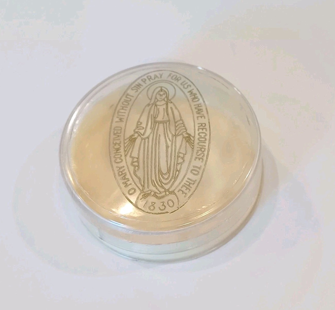 Vintage Rosary Light Pink Glass Beads Prayer Beads With Case Christian