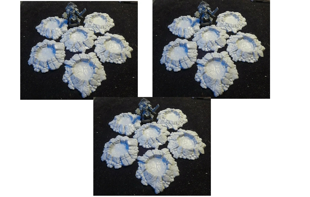 18 craters terrain 28mm FAST SHIP|Alternate Wargaming Miniature