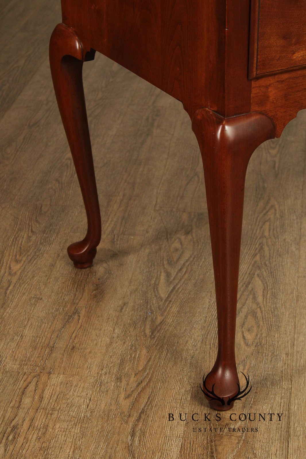 Custom Crafted Queen Anne Style Cherry Highboy Chest