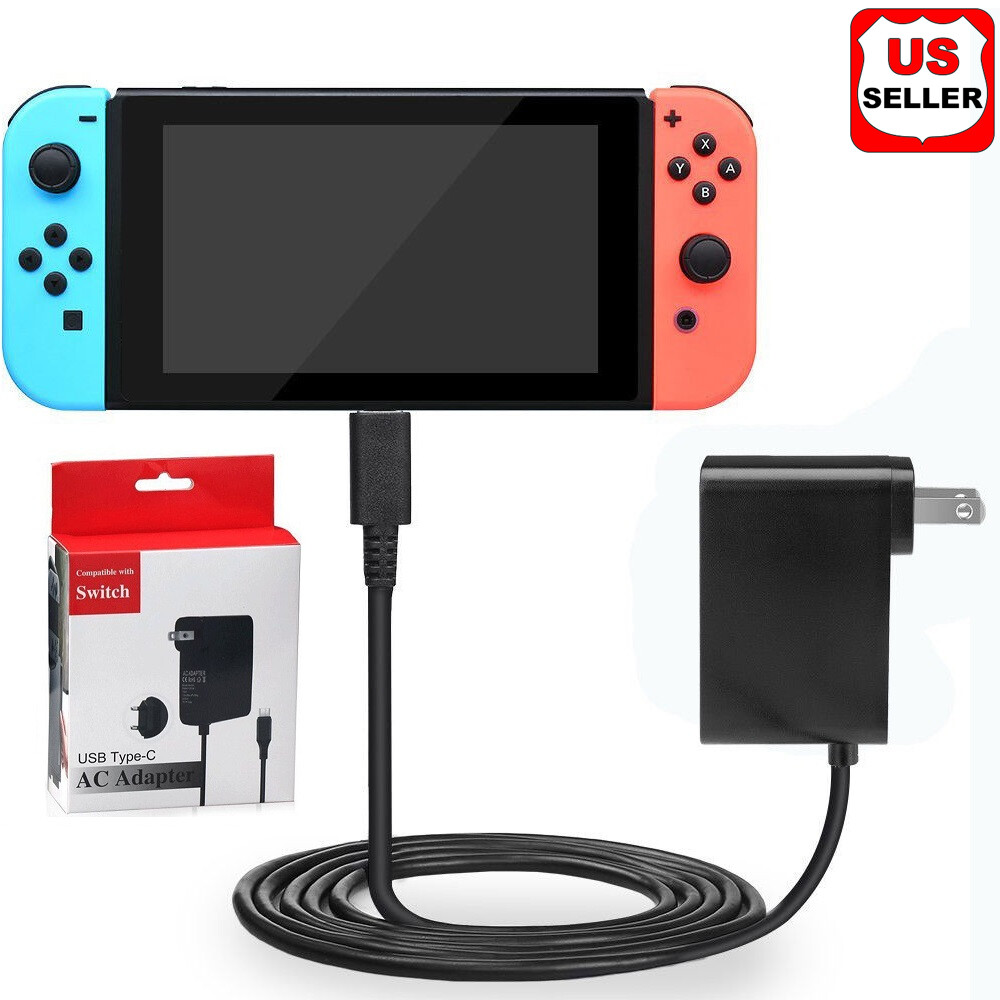 AC Adapter Power Supply for Nintendo Switch Wall & Travel Charger Plug Cord US