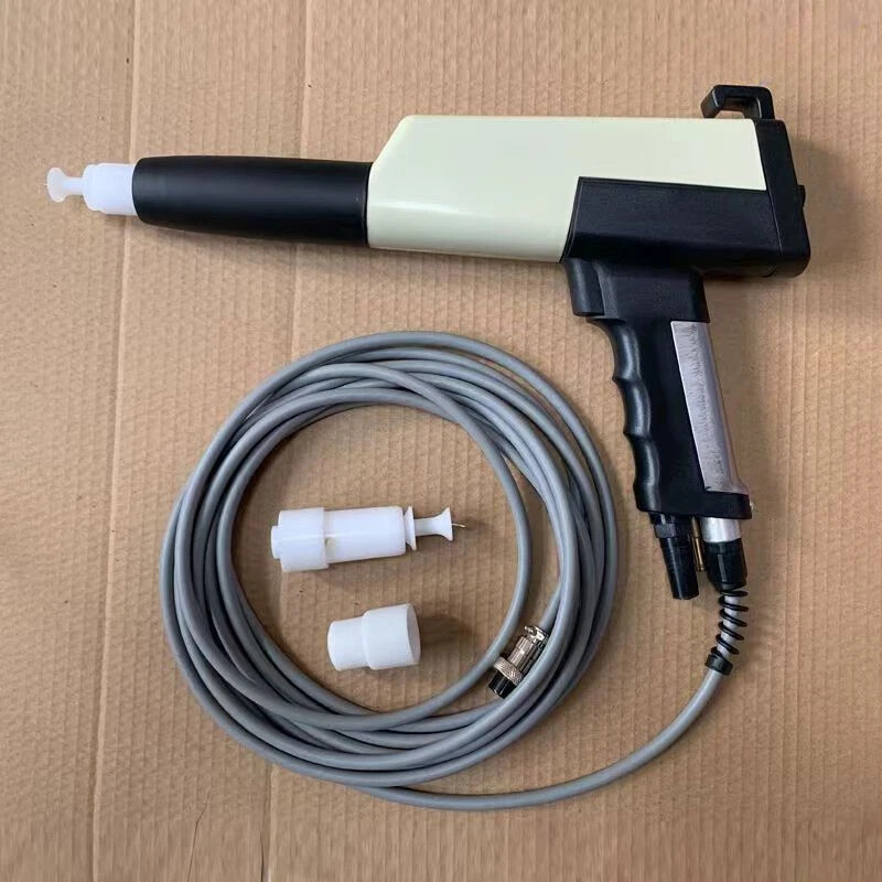 Manual Electrostatic powder coating spray gun with nozzle and HV cascade for PG1