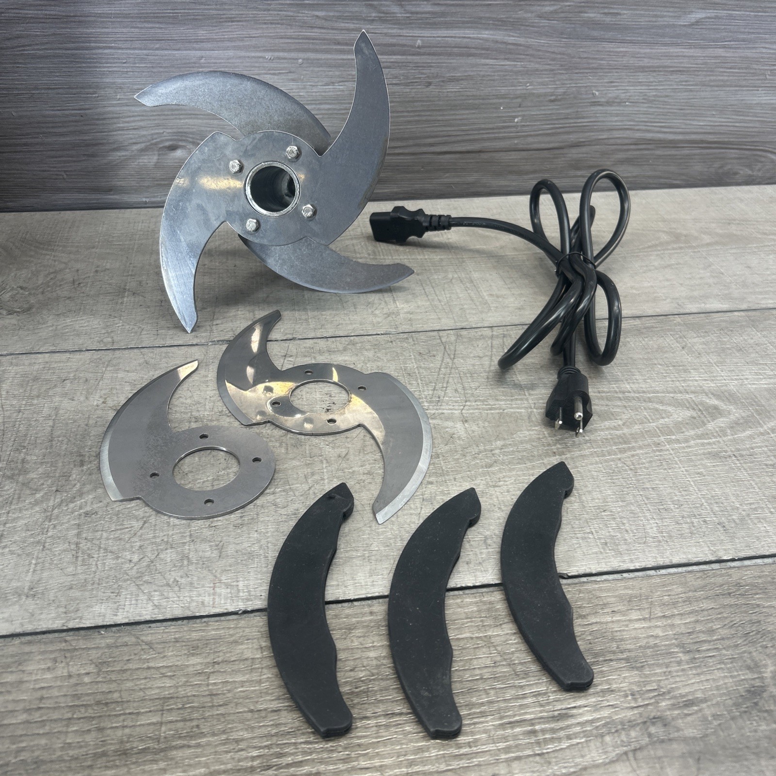 Commercial Food Processor Lot 10.6 Quart Bucket Blades Lid Stainless NO MOTOR